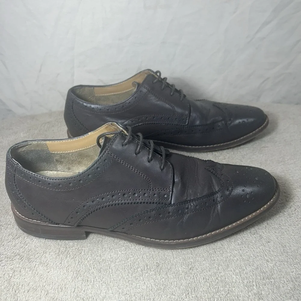 Florsheim Mens 8.5 D Brown Leather Wingtip Oxford Dress Shoes Brogue 11171